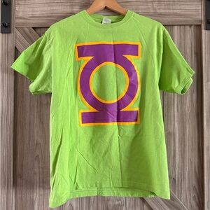 Green Lantern T-Shirt with Purple and Yellow Symbol